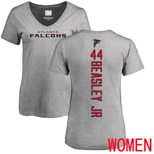 Atlanta Falcons Ash Women Vic Beasley Backer NFL Football #44 T Shirt